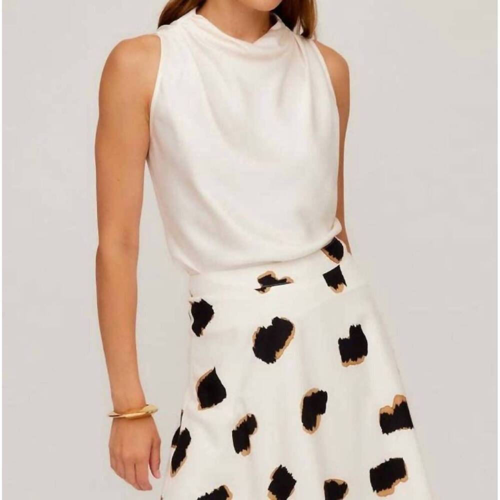 NEW FIFTEEN TWENTY phoebe drape halter top in white